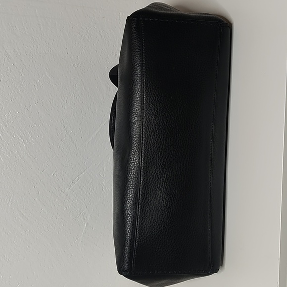 Derby coach black leather tote bag with brown interior two strap shoulder bag - Picture 5 of 10